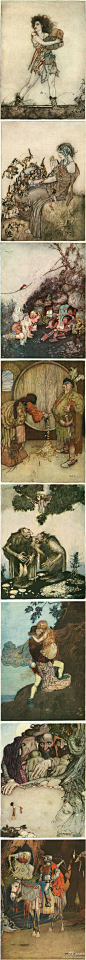 Gustaf Tenggren（1896 ~1970）是一个必须介绍的关键人物，他出生于19世纪末的瑞典，随后到迪斯尼，为《白雪公主》《丑小鸭》《小鹿斑比》 这些动画经典做场景设定。他亲历了由“插图黄金年代”到“动画黄金年代”的转变，他的绘画风格几乎和他的生命跨度一样冗长。