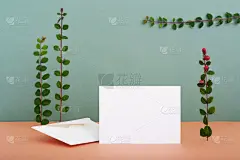 贺卡,空白的,桌子,信封,留白,边框,水平画幅,无人,夏天