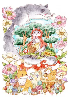 兔兔童话水晶球 | 水彩插画