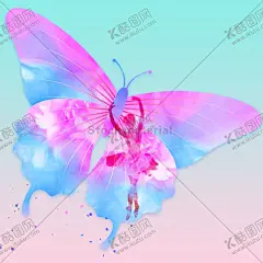 手绘水彩蝴蝶插画彩蝶 【酷图网】蝴蝶,水彩蝴蝶,花,鲜花,水彩花,花朵,复古花,水墨花,水彩,水墨,定位花,山水画,名片,平面,图案,封面,背景,数码印花,素材,广告设计,卡通,卡通图片,卡通印花,服装印花,面料印花,设计,印花图案,印花,印花图,潮流工作室,高清分层图,动物系列,粉红色,粉色,蓝色,浅蓝色