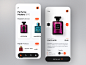 Perfume Product App. trending perfume mobile app mobile trendy app design dribbble best shot design trend ux ui minimal