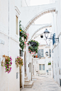 Locorotondo, Apulia Listed as one of the most beautiful places in Italy, Locorotondo is small and cozy with a genuine calm atmosphere to it. With all white everything, the sun-baked town fills with… Places In Italy, Oh The Places You'll Go, Places To Trav