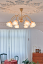 灯岛 现代法式复古全铜玫瑰花吊灯 卧室客厅书房美式欧式轻奢灯具-淘宝网
