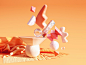 Warm Vibes summer warm colors stilllife clothes objects orange warm illustration c4d 3d