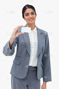 售货员出示空白名片