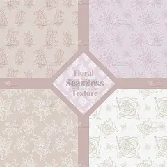 Set of floral textures