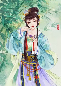 100多张古风手绘图片唯美人物，精选古装美女图片 - 高光网
