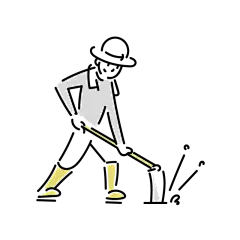 农夫耕田的插图