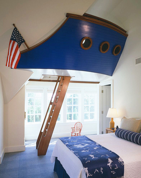 地中海儿童房，还有海盗船的设计风格，很赞