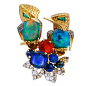 CARTIER LONDON Opal Sapphire Love Birds