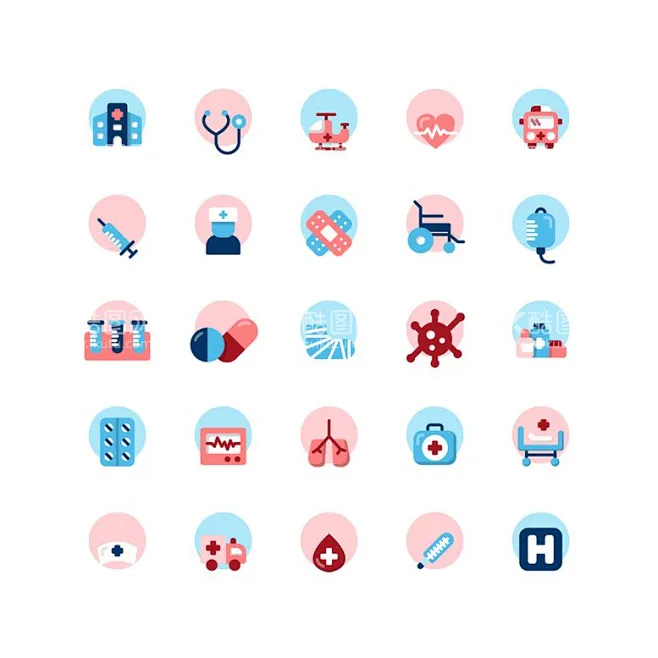 医疗图标 - 源文件下载【酷图网】医疗图标,医疗icon,医院图标,医院icon,医院,听诊器,急救箱,病床-花瓣网