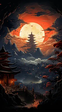 中国风古风建筑素材图片背景