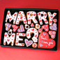 情人节礼物品 DIY手工主题创意饼干 MARRYME浪漫求婚心型字母
