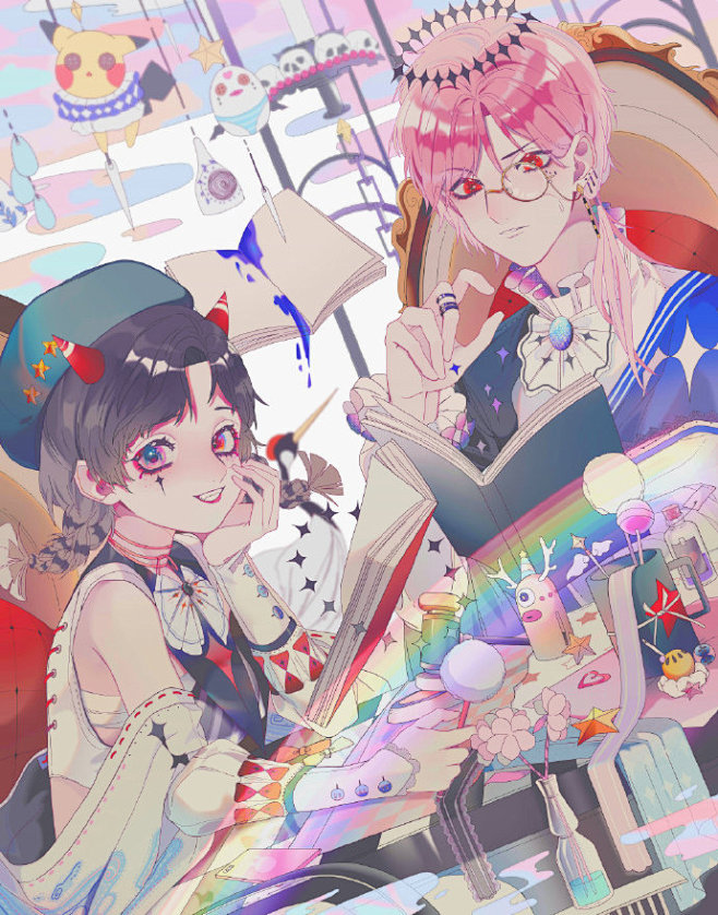 大触推荐今天给大家推荐的画师是噜咯咯太太喜好创作少女原宿潮牌日常