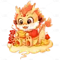 春节过年新春龙年中国风国潮插画龙元素