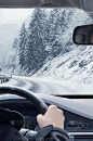冬天开车——山路上有雪