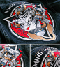 MIND OVER MATTER : The Struggle is Constant - Mind over MatterVector illustration. Tiger and Snake. Denim Patch