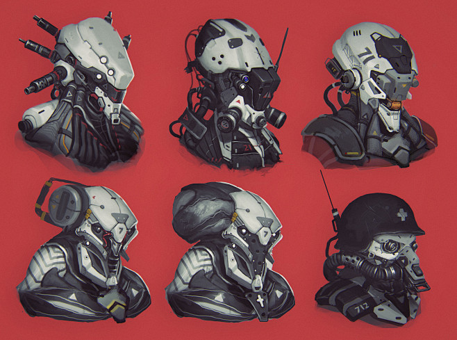 Sci-fi head concepts...