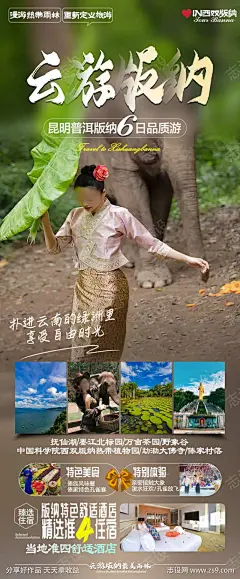 版纳旅游海报-源文件-采灵感-cailinggan.com