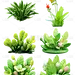 2309SC-素材组合-3D风格植物静态贴纸-草丛