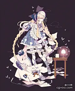pixiv画师しきみ 画风超美的哥特系画师,CG窝★插画原画手绘板绘画美术设计