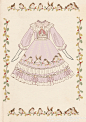 #图透##柄图预告##lolita# 第一件小裙子《麻雀团子》的图透以及设计稿终于出来啦，正在打版出样中，大概年后就能开定了，喜欢的姑娘可以关注一下~ ​​​​