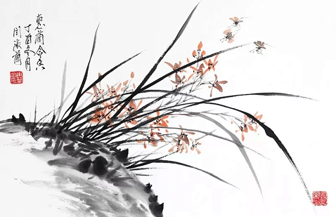 中国绘画——兰花图片素材