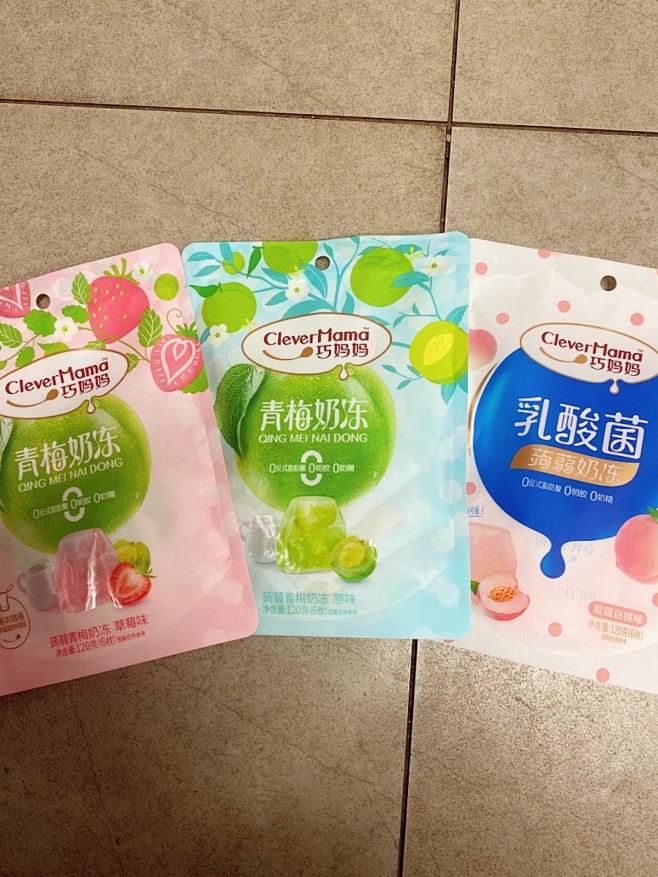 巧妈妈认真果冻120g蒟蒻奶冻乳酸菌颜值...