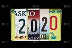 2020,盘子,美国,职权,黑色背景,驾驶执照,旅途,事件,贺卡,汽车