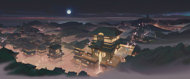   宁静的夜晚 万妖之城 _国古风情_T...