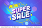 Super sale banner design.Vector illustration