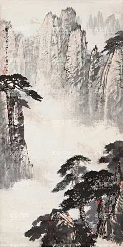 白雪石国画黄山云起  - 源文件下载【酷图网】国画,山水,白雪石,黄山云起,白雪石山水,水墨,国产,植物,风水,自然景观,客厅办公室,近现代名家,山水画大家,桂林漓江山水,国画代表作,