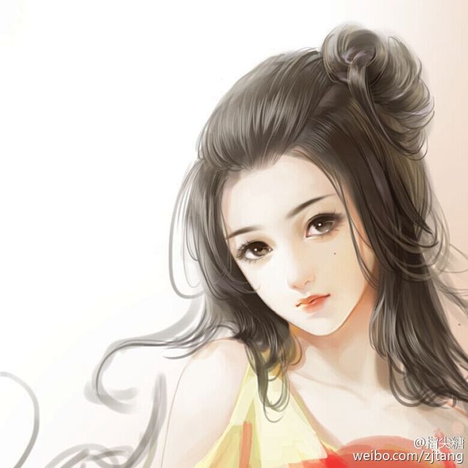 指尖糖绘古风手绘美人