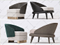 意大利 米洛提 Minotti 现代单人沙发休闲椅3d模型