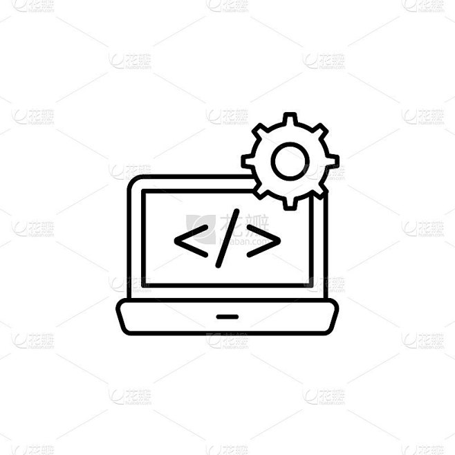 矢量开发图标。标识