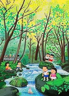 【日本画师作田忠一插画作品欣赏】