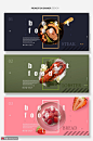 美食牛排龙虾甜品宣传banner电商海报 M端海报 M端促销海报