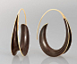 Bronze Oval Earrings by Nancy Linkin: Gold and Bronze Earrings available at www.artfulhome.com visit us on canawan.com