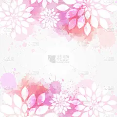 抽象的背景与水彩画五颜六色的飞溅和花。粉红色。模板为您的设计, 如婚礼邀请, 贺卡, 海报等.