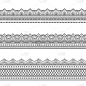 Set of Seamless borders pattern for Mehndi, Henna 