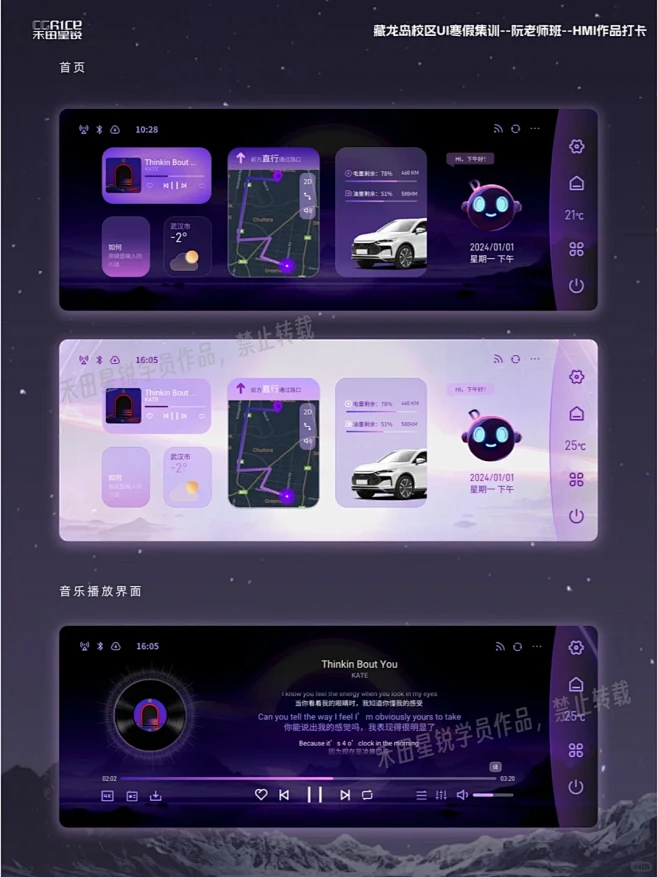 HMI设计丨车载交互界面设计分享 - 小红书