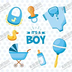 婴儿元素相关 【酷图网】婴儿元素相关,新生儿,宝宝,幼儿,母婴,满月,手绘,卡通,可爱,奶瓶,小黄鸭,玩具,衣服,摇铃,尿不湿,围嘴,围兜,奶嘴