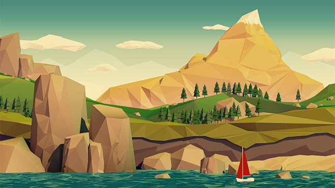 Пейзаж，3D图形©ВиталийП...