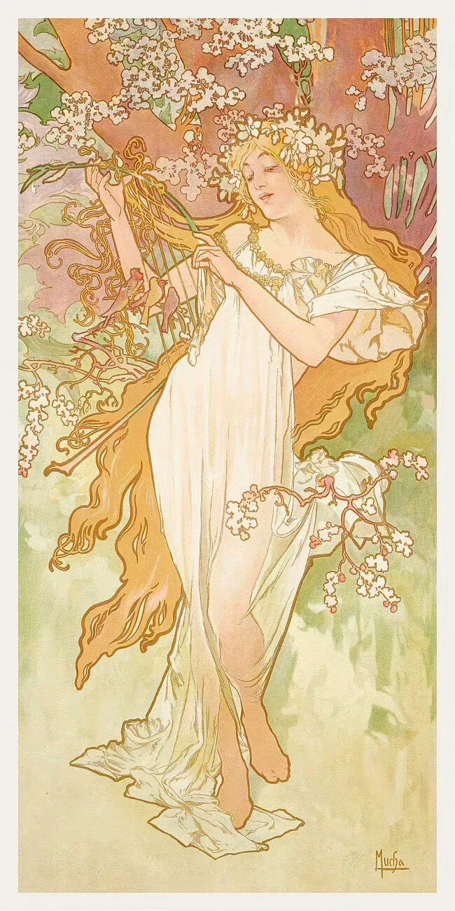 慕夏的神性之美 ｜Alphonse Mucha - 小红书-花瓣网