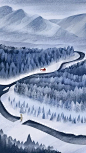 森林,房屋,红色,雪,冬天图片图片素材_ID:VCG211174221257