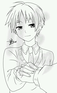 黑塔利亚线稿/动漫人物/温柔的眉毛呐小花思密达采集到线稿采集#线稿