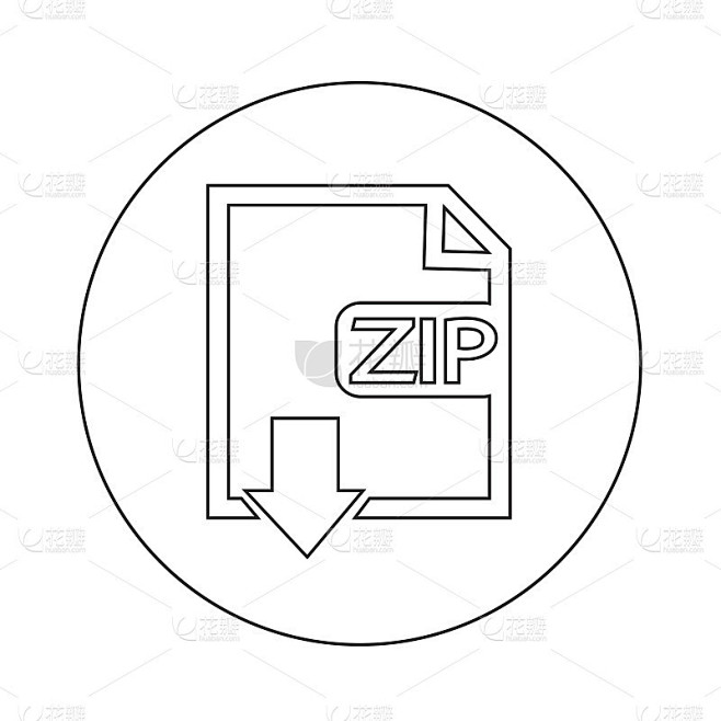 文件类型ZIP图标插图设计