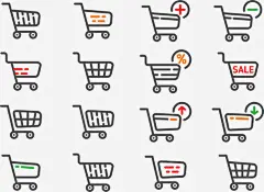 手绘手推车高清素材 创意 手推车 手绘 素描 购物车 超市购物 免抠png 设计图片 免费下载