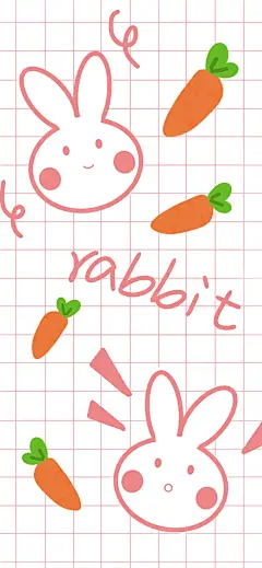 小兔子胡萝卜壁纸