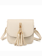 Beige Tassel Embellished Flap Bag -SheIn(Sheinside) : Shop Beige Tassel Embellished Flap Bag online. SheIn offers Beige Tassel Embellished Flap Bag & more to fit your fashionable needs.